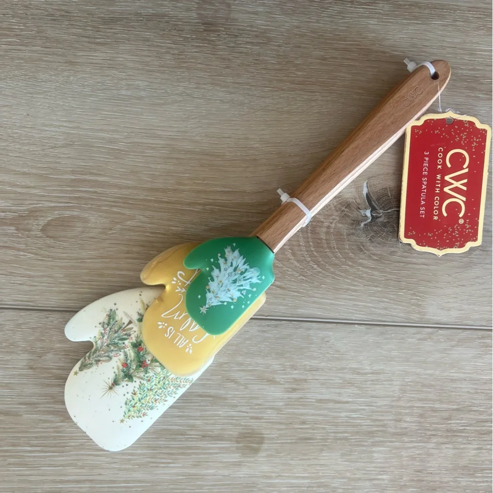 NWT Cook With Color 3 Piece Holiday spatula set